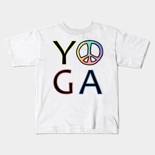 Yoga Peace Sign Love Kids T-Shirt